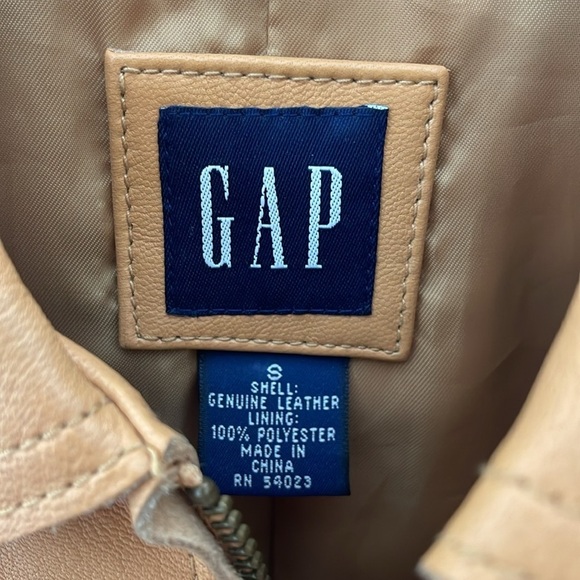 🆕 GAP Leather Jacket Size S - Picture 4 of 5
